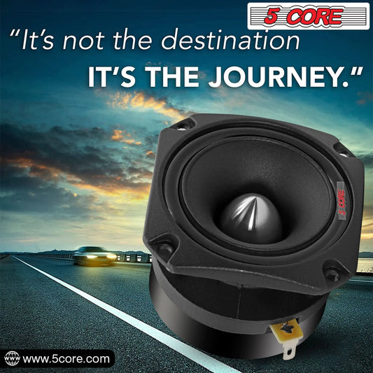 5Core Tweeters Speakers Car Audio Pair 600W Peak 3.5 Inch Super Tweeter Bullet